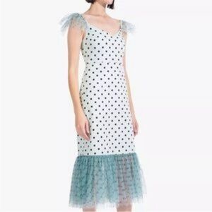 Staud *NEW* Polka Dots Seafoam Marwa Dress